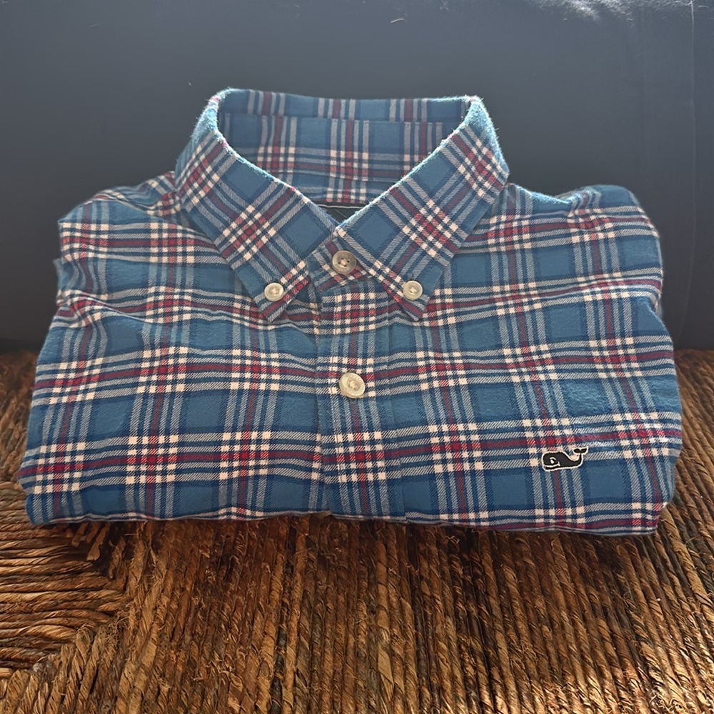 Boys' Vineyard Flannel Plaid Shirt by Vineyard Vines size L (16)